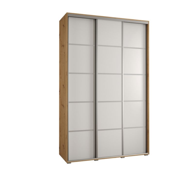 Szafa przesuwna Abiks DAVOS 4 wysoka szer.160cm gł.60cm artisan/biały/srebrny 1szt.