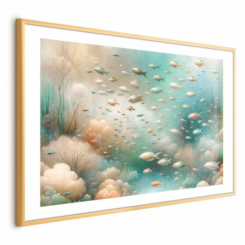 Plakat Artgeist Oceaniczne piękno 42x29,7 cm z ramą złotą 1 szt