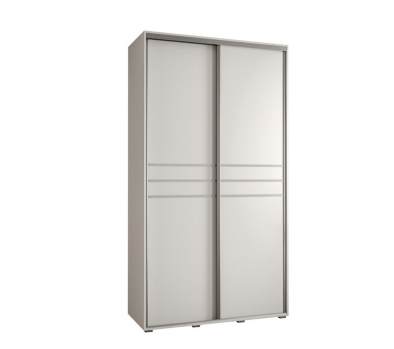 Szafa przesuwna Abiks DAVOS 10 wysoka szer.130cm biały/biały/srebrny 1szt.