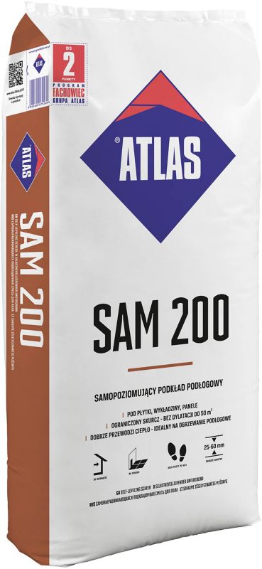Samopoziomujący podkład podłogowy Atlas SAM 200 25 kg