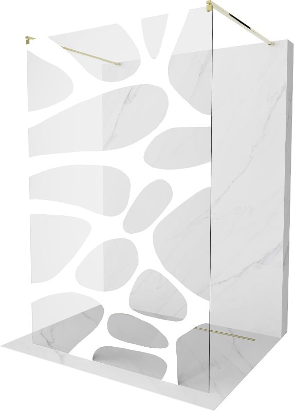 Ścianka prysznicowa Mexen Kioto biały wzór 100x200 cm 800-100-002-50-97 1 szt.