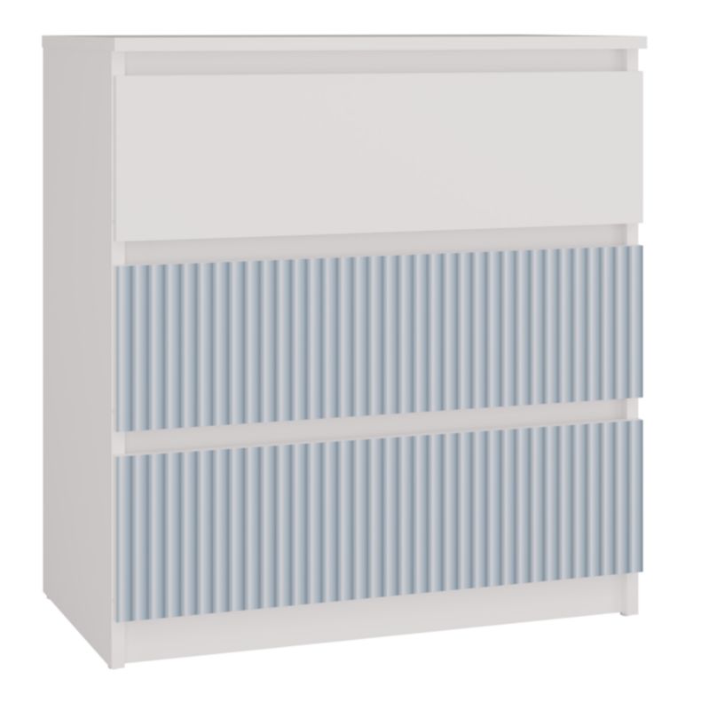 Komoda Topeshop Malwa M3 Arteso - Biały / Niebieski 40x70x75 cm 1 szt.