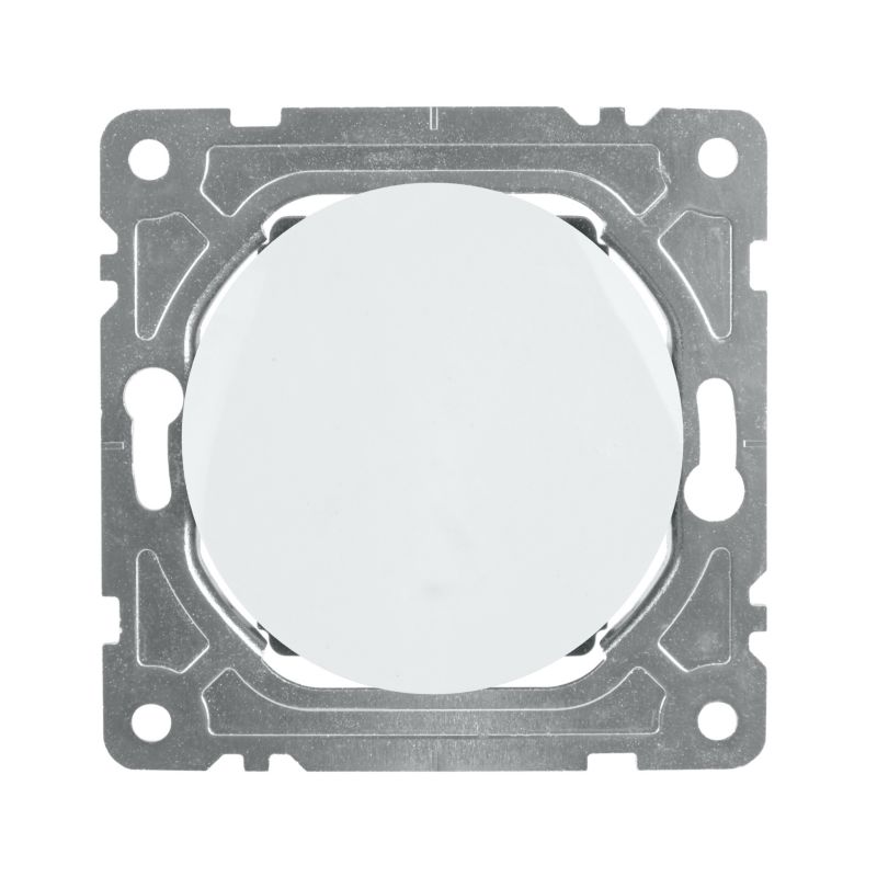 Włącznik krzyżowy DPM Solid Oval biały