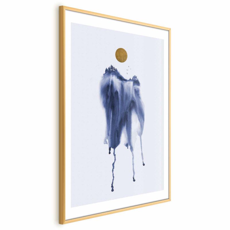 Plakat Artgeist Akwarelowa abstrakcja 21x30 cm z ramą złotą 1 szt