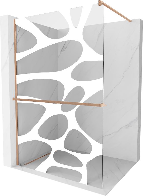 Ścianka prysznicowa Mexen Kioto+ biały wzór 100x200 cm 800-100-121-65-971 szt.
