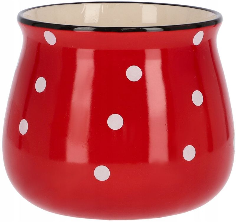 Doniczka ceramiczna KOTARBAU 125 mm w grochy 1 szt.