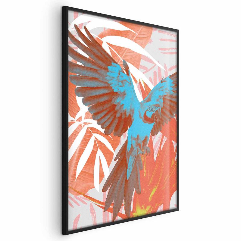 Plakat Artgeist Egzotyczne skrzydła 60x90 cm z ramą czarną 1 szt