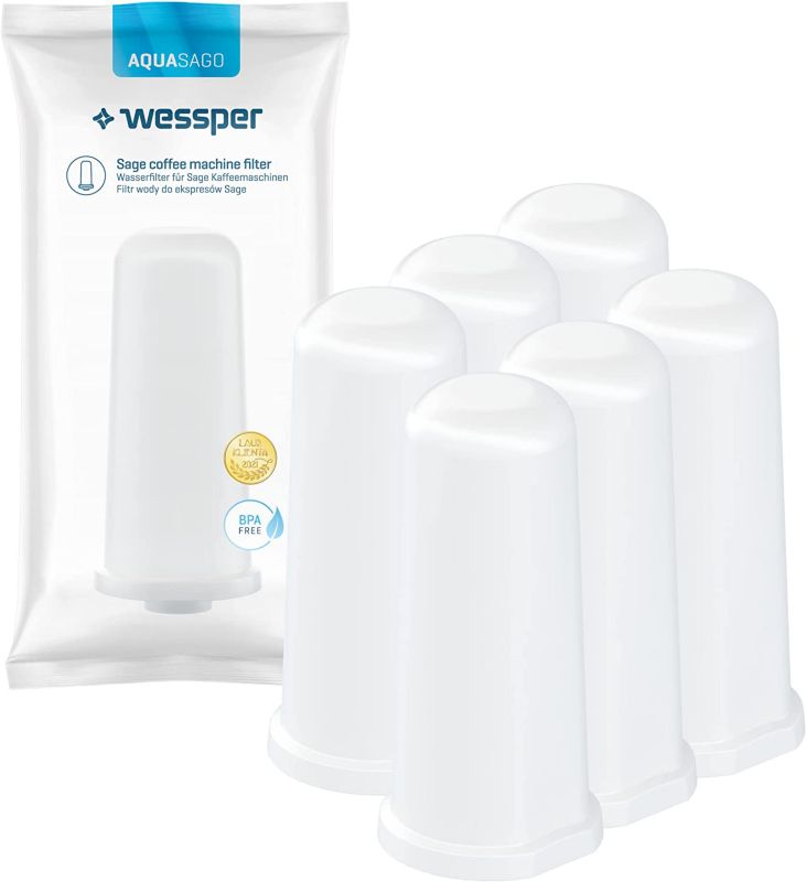 Filtry wody, Wessper, zamiennik do ekspresu Sage Breville, SES008 BES008, węglowy, 6szt