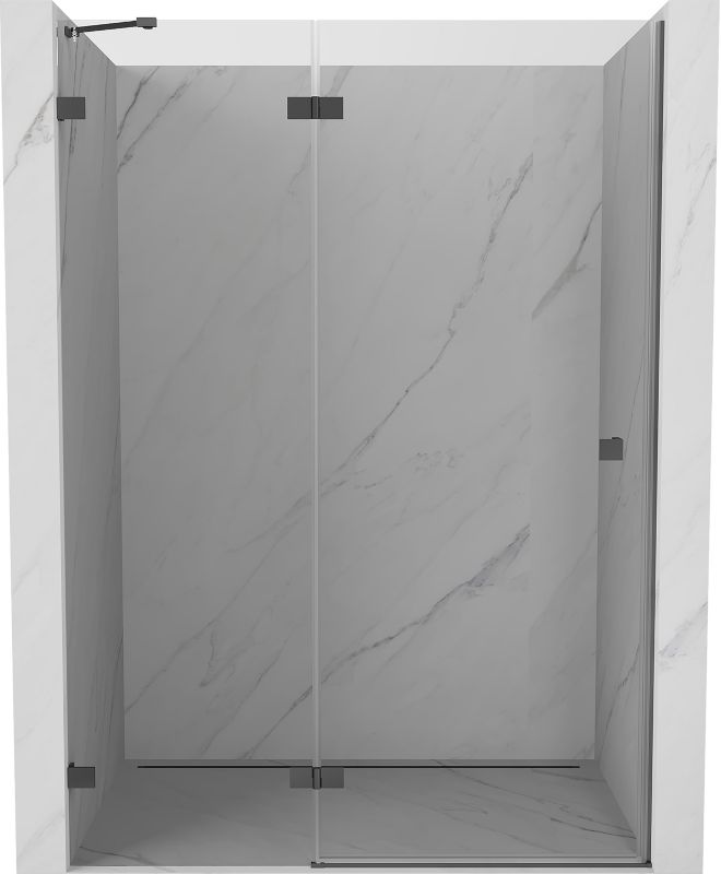 Drzwi prysznicowe uchylne Mexen Lunar transparent gun metal 135 cm 1 szt.
