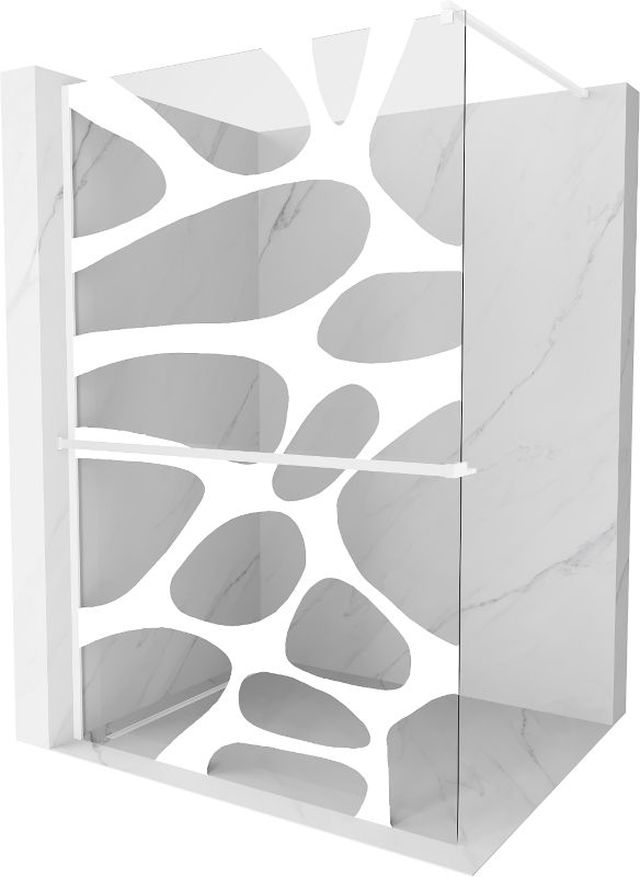 Ścianka prysznicowa Mexen Kioto+ biały wzór 100x200 cm 800-100-121-20-97 1 szt.