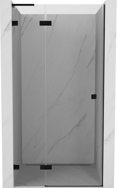 Drzwi prysznicowe uchylne Mexen Lunar L czarne 80x200 cm 1 szt.