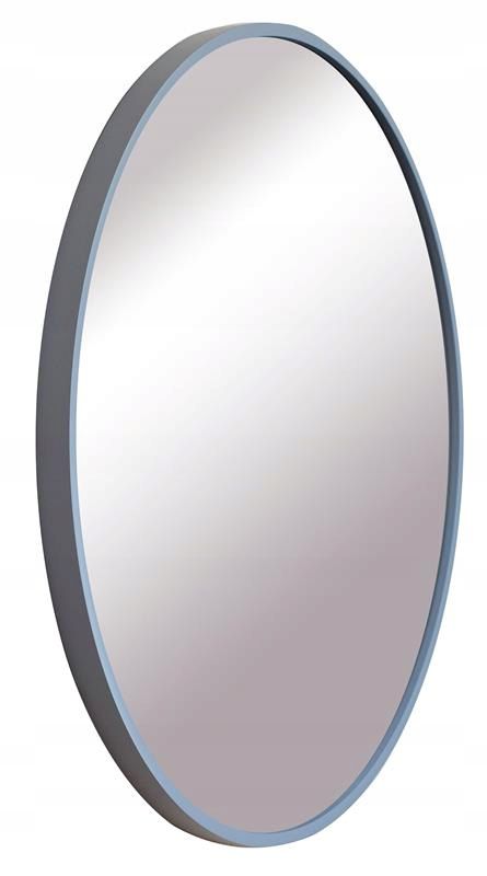 Lustro okrągłe Matkam ścienne 60 cm szary 1 szt.