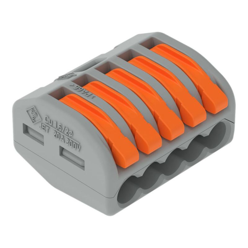Złączka uniwersalna Wago szybkozłączka z dźwigniami zwalniającymi 5x0,08-4 mm2 222-415 50 szt.