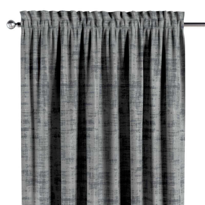 Zasłona na kanale z grzywką Dekoria 130x260 cm Velvet szary beton 1 szt.
