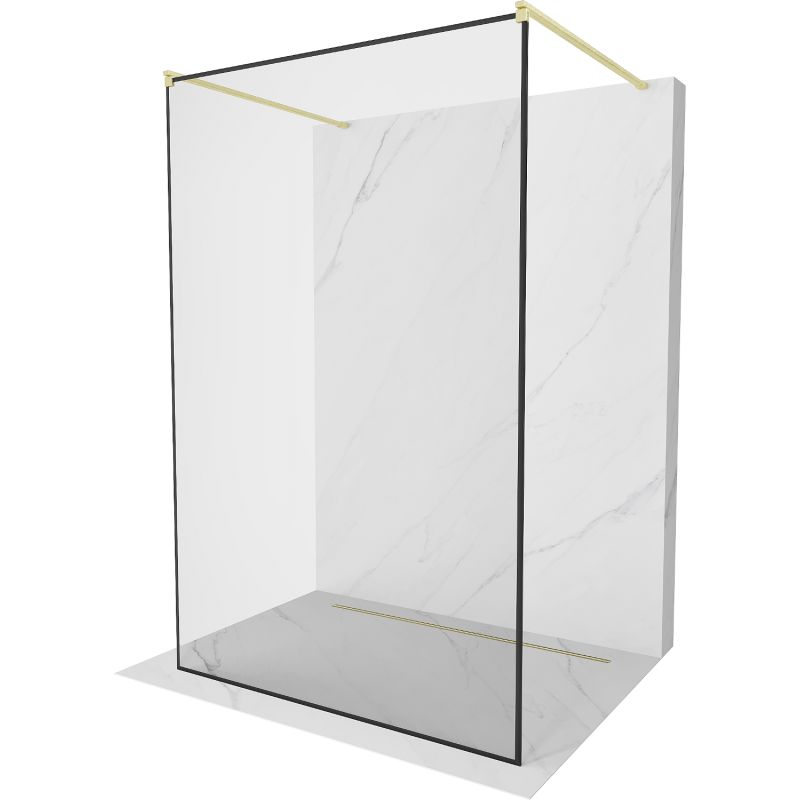 Ścianka prysznicowa Mexen Kioto czarny wzór 100x200 cm 800-100-002-55-70 1 szt.