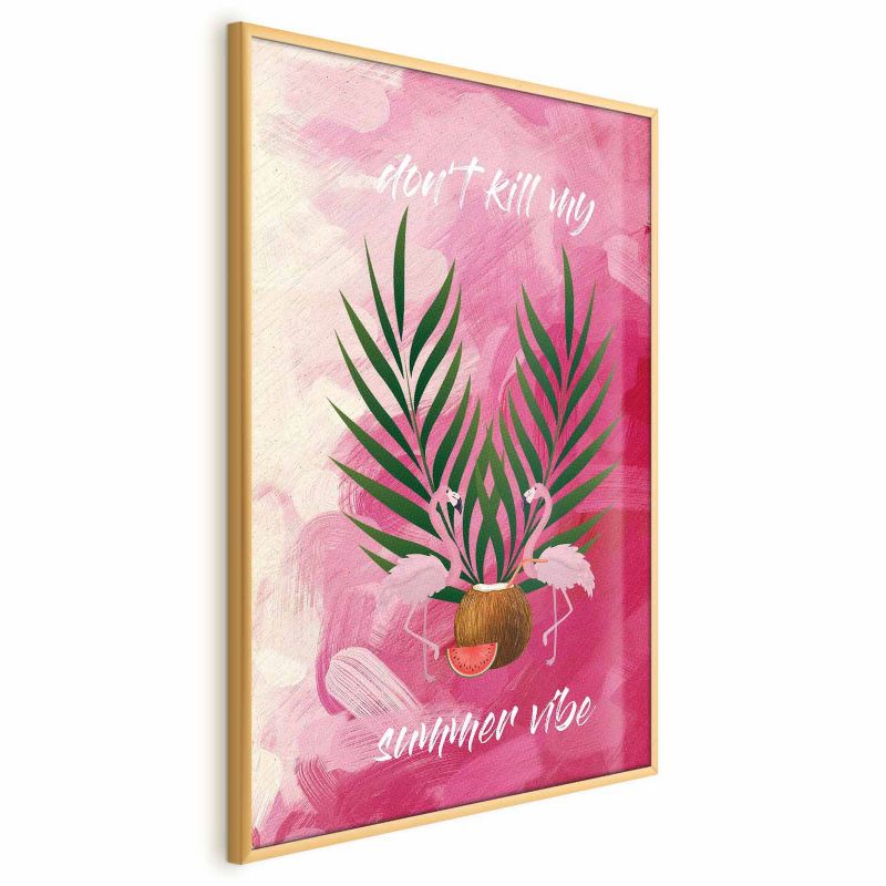 Plakat Artgeist Summer Vibe 40x60 cm z ramą złotą 1 szt