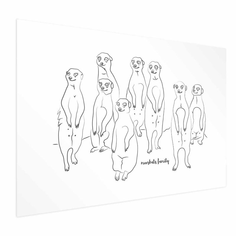 Plakat Artgeist Rodzina surykatek 90x60 cm bez ramy 1 szt