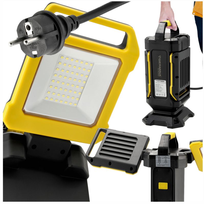Lampa warsztatowa Germina składana 50W naświetlacz 1szt.
