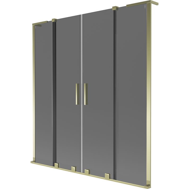 Parawan nawannowy przesuwny Mexen Velar L grafit złoty 140x150 cm 1 szt.