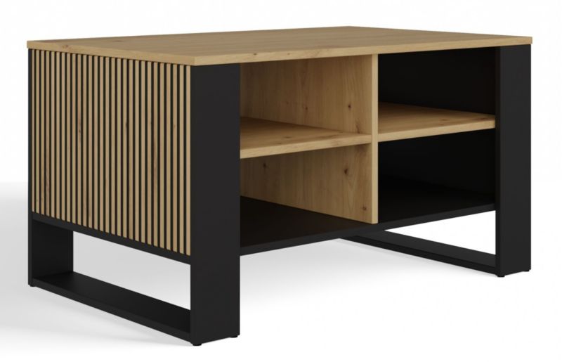 Stolik Kawowy Topeshop Modern 4P Slim Dąb Artisan/Czarny 58x90x50 cm 1 szt.