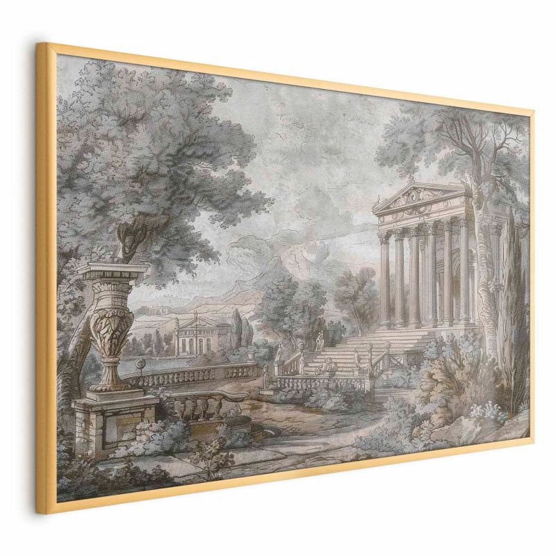 Plakat Artgeist Świątynia na wzgórzu 90x60 cm z ramą złotą 1 szt