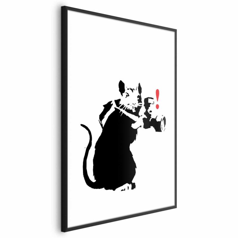 Plakat Artgeist Szczur fotograf 40x60 cm z ramą czarną 1 szt