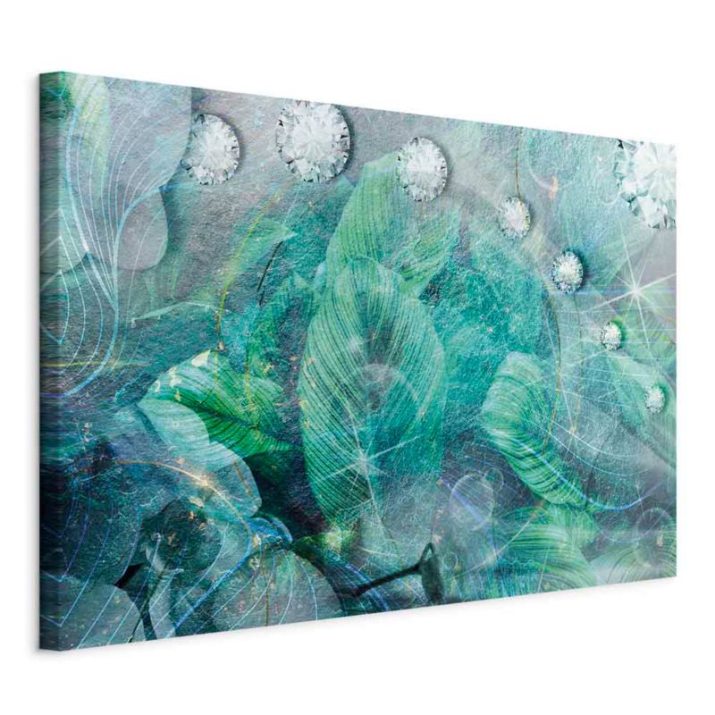 Obraz Artgeist Turkusowe liście 90 x 60 cm flizelina 1 szt
