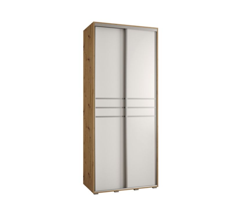 Szafa przesuwna Abiks DAVOS 10 wysoka szer.100cm artisan/biały/srebrny 1szt.
