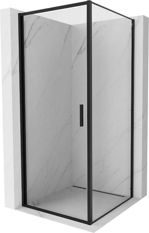 Kabina prysznicowa Mexen Exo uchylna 75 x 75 cm transparent czarna 1 szt.