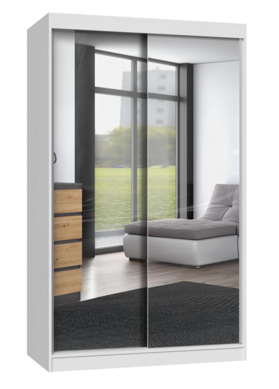 Szafa Przesuwna Topeshop IGA 120 CM DRZWI 2 LUSTRA BIEL 61x120x200 cm 1 szt.