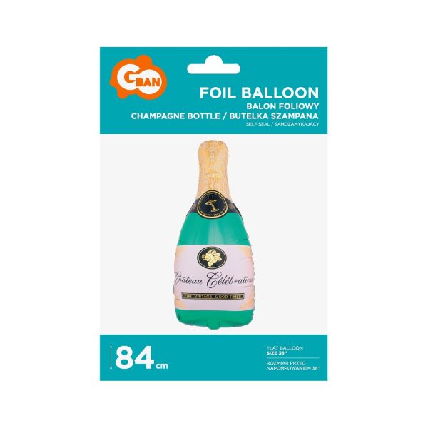 Balon foliowy "Butelka Szampana", 84 cm Godan