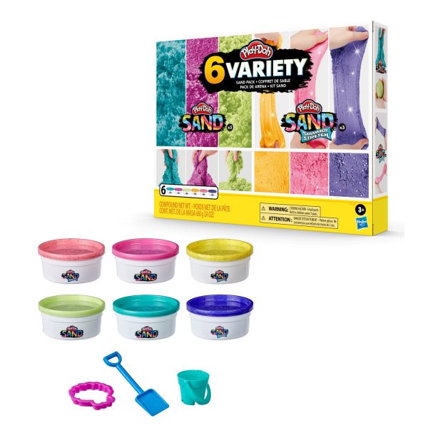Play-Doh Piasek Kinetyczny 6-pak Syrenie Kolory