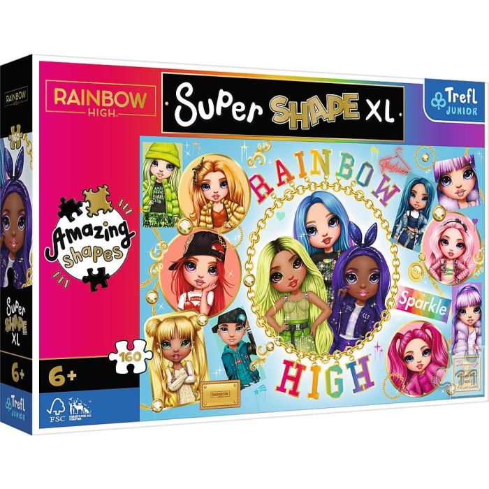 Puzzle 160 el. Super Shape Rainbow High Trefl
