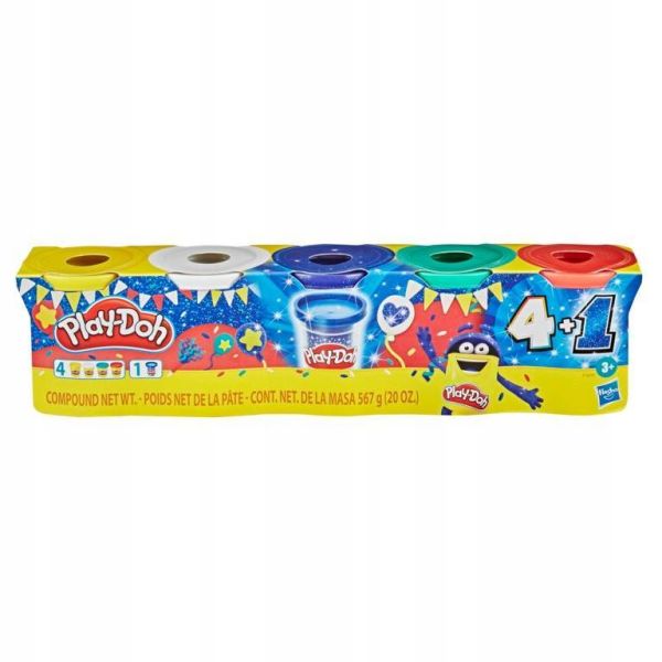 Play-Doh Ciastolina 4 Tuby + Gratis Szafir