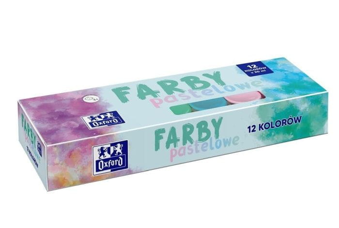 Oxford Farby plakatowe Pastelowe Kids 12 kolorów