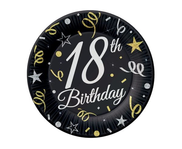 Talerzyki papierowe 18/8SZT B&C BIRTHDAY