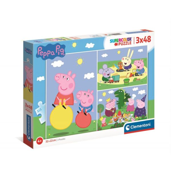 Clementoni Puzzle 3x48 elementów Peppa Zabawy
