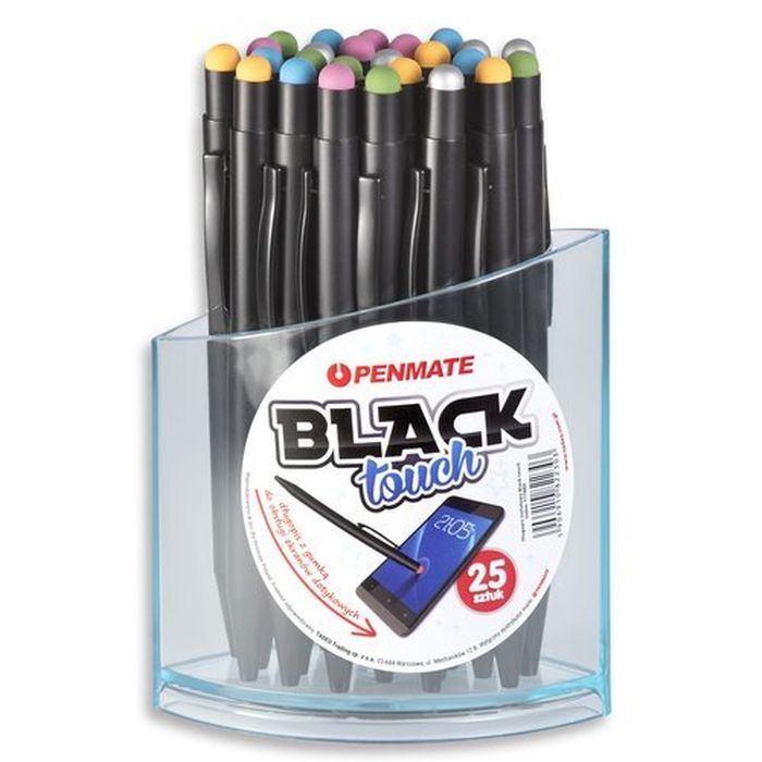 Penmate Długopis Black Touch mix kolorów w opakowaniu 25 szt.