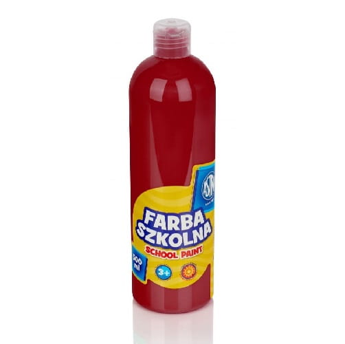 Farba Szkolna Plakatowa 500ml C.Czerwona Astra