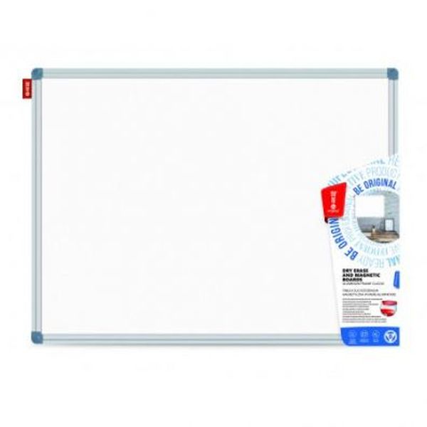 Tablica suchościeralna magnetyczna MEMOBE biała, rama aluminiowa Classic, 100x50 cm