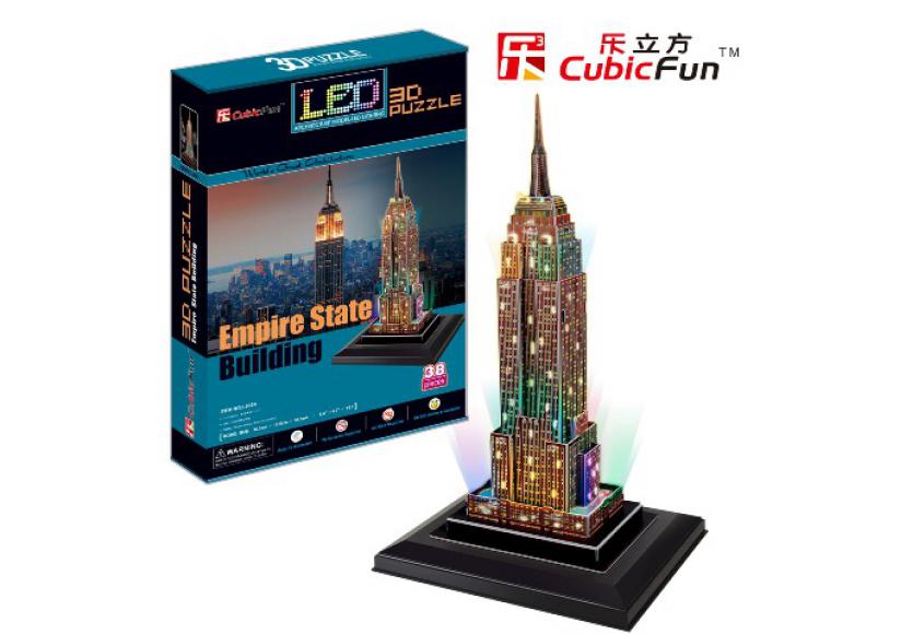 Puzzle 3D Led Empire State Building Cubic Fun
