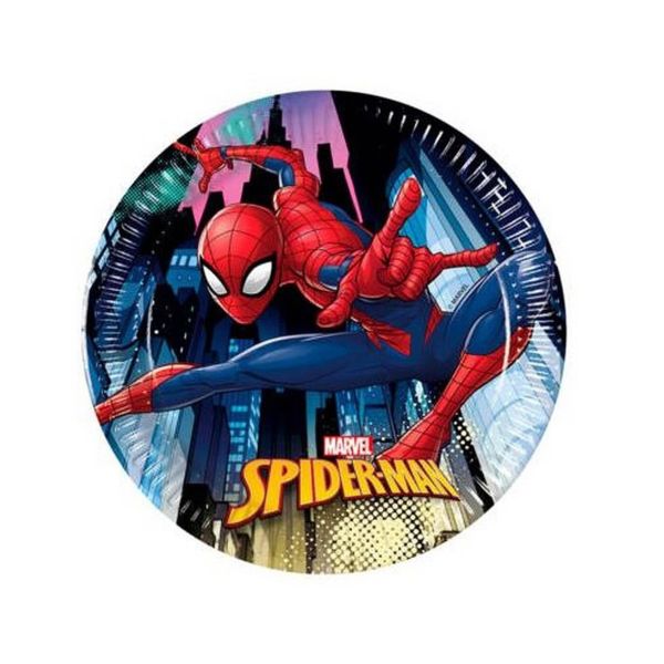 Talerzyki papierowe Spiderman Team Up (Marvel), next generation, 20cm,