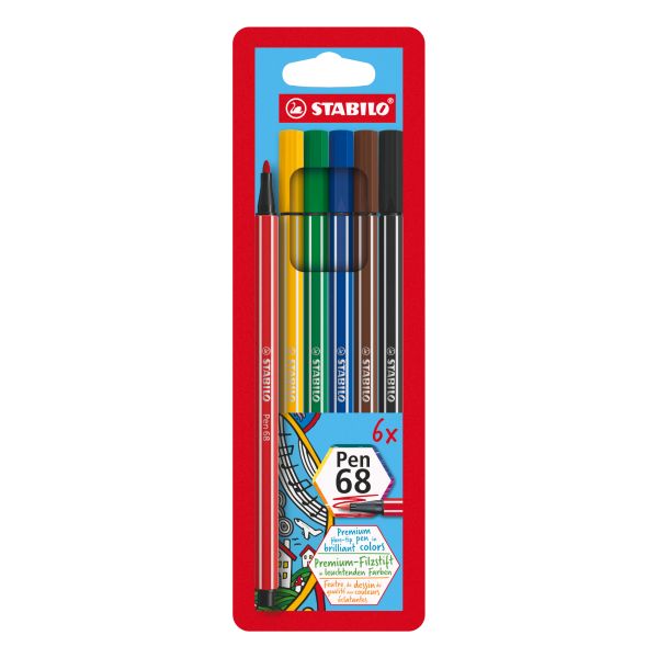 STABILO PEN 68 ETUI 6SZT