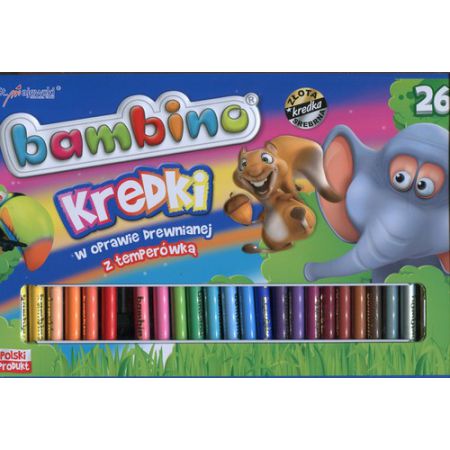 KREDKI DREWNIANE+TEMPERÓWKA METAL 26KOLORÓW