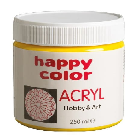 Farba Akrylowa 250ml ŻÓŁta Happy Color