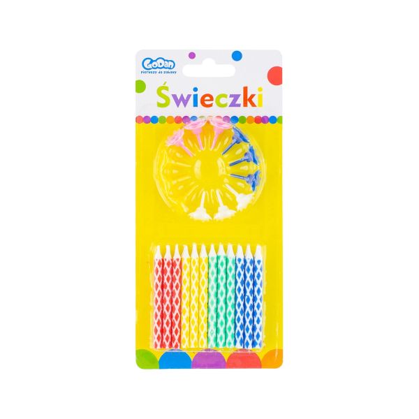 ŚWIECZKI URODZINOWE 4 KOLORY DIAMENTOWE