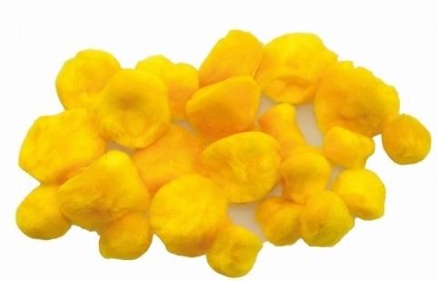 Pompony żółte 24szt POM39