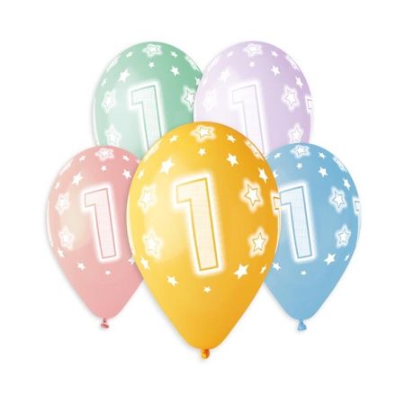 BALONY PREMIUM HEL CYFRA 1 5SZTUK