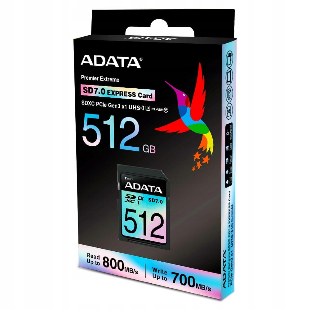 ADATA SDXC karta 512GB Express, PCIe Gen3, UHS-I, C10, V30, (R:800/W:700 MB/s) - Henryx24