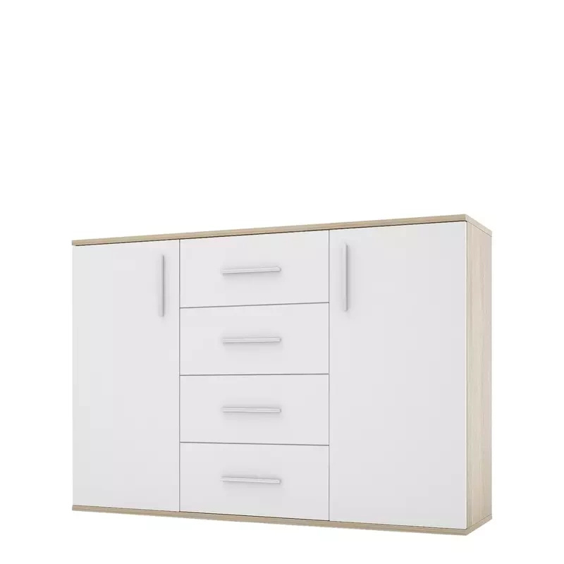 Biała komoda do salonu 112 cm SIMPLE II